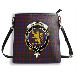 ScotsTee Shop Scottish Cumming 1810 Crest Tartan Bucket Bag Ladies Shoulder Bag Midi