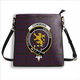 ScotsTee Shop Scottish Cumming Crest Tartan Bucket Bag Ladies Shoulder Bag Midi