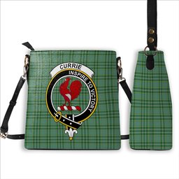 ScotsTee Shop Scottish Currie Modern Crest Tartan Bucket Bag Ladies Shoulder Bag Midi