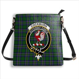 ScotsTee Shop Scottish Cockburn Old Pattern Crest Tartan Bucket Bag Ladies Shoulder Bag Midi