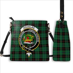 ScotsTee Shop Scottish Douglas Black Ancient Crest Tartan Bucket Bag Ladies Shoulder Bag Midi