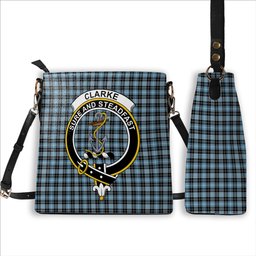 ScotsTee Shop Scottish Clarke Ancient Crest Tartan Bucket Bag Ladies Shoulder Bag Midi