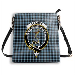 ScotsTee Shop Scottish Clarke Ancient Crest Tartan Bucket Bag Ladies Shoulder Bag Midi