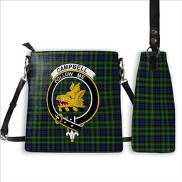 ScotsTee Shop Scottish Campbell of Breadalbane 2 Crest Tartan Bucket Bag Ladies Shoulder Bag Midi