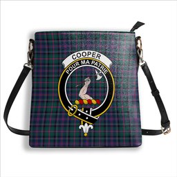 ScotsTee Shop Scottish Cooper Modern Crest Tartan Bucket Bag Ladies Shoulder Bag Midi