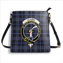 ScotsTee Shop Scottish Clark Crest Tartan Bucket Bag Ladies Shoulder Bag Midi