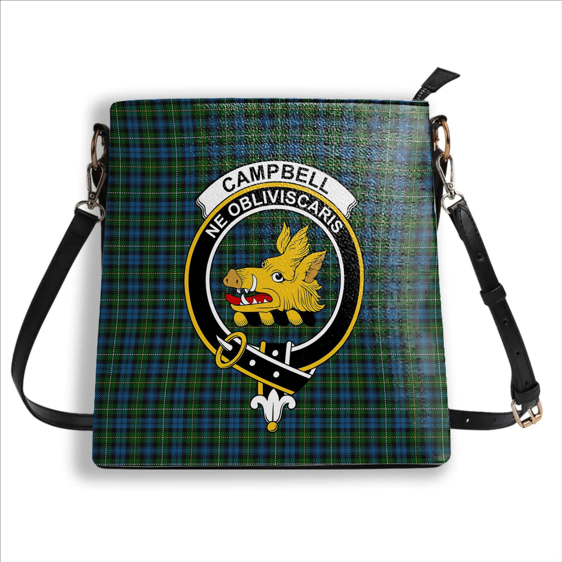 ScotsTee Shop Scottish Campbell of Argyll 02 Crest Tartan Bucket Bag Ladies Shoulder Bag Midi