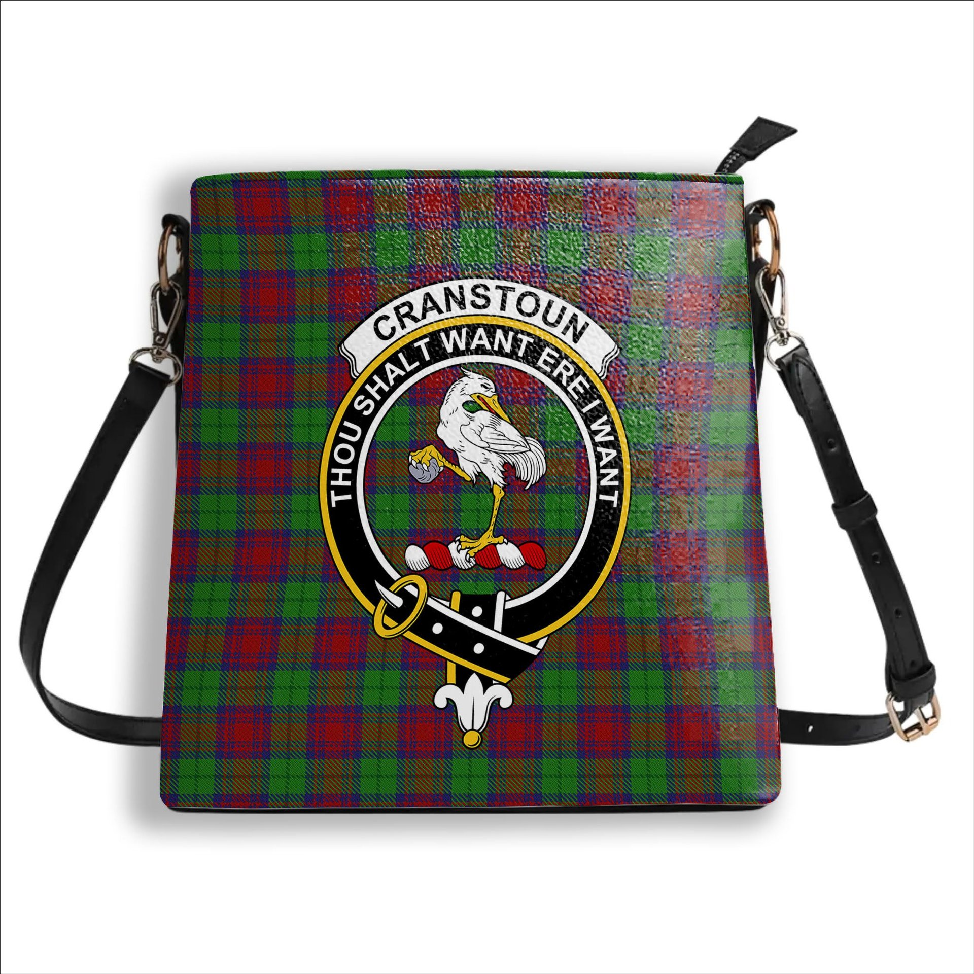 ScotsTee Shop Scottish Cranston Dress Crest Tartan Bucket Bag Ladies Shoulder Bag Midi