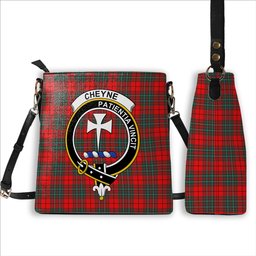 ScotsTee Shop Scottish Cheyne Crest Tartan Bucket Bag Ladies Shoulder Bag Midi