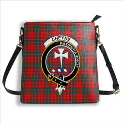 ScotsTee Shop Scottish Cheyne Crest Tartan Bucket Bag Ladies Shoulder Bag Midi