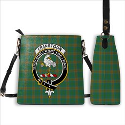 ScotsTee Shop Scottish Cranstoun Ancient Crest Tartan Bucket Bag Ladies Shoulder Bag Midi