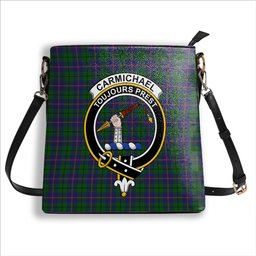 ScotsTee Shop Scottish Carmichael Crest Tartan Bucket Bag Ladies Shoulder Bag Midi