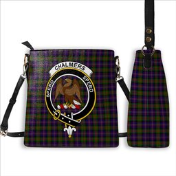 ScotsTee Shop Scottish Chalmers Crest Tartan Bucket Bag Ladies Shoulder Bag Midi