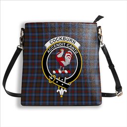ScotsTee Shop Scottish Cockburn Brown Modern Crest Tartan Bucket Bag Ladies Shoulder Bag Midi