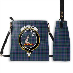 ScotsTee Shop Scottish Cooper SC Crest Tartan Bucket Bag Ladies Shoulder Bag Midi
