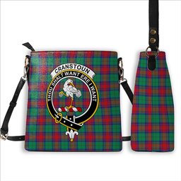 ScotsTee Shop Scottish Cranstoun Dress Modern Crest Tartan Bucket Bag Ladies Shoulder Bag Midi