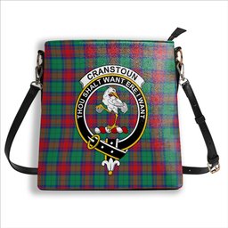 ScotsTee Shop Scottish Cranstoun Dress Modern Crest Tartan Bucket Bag Ladies Shoulder Bag Midi