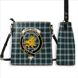 ScotsTee Shop Scottish Campbell Dress 1 Crest Tartan Bucket Bag Ladies Shoulder Bag Midi
