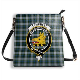 ScotsTee Shop Scottish Campbell Dress 1 Crest Tartan Bucket Bag Ladies Shoulder Bag Midi