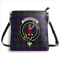 ScotsTee Shop Scottish Colquhoun 3 Crest Tartan Bucket Bag Ladies Shoulder Bag Midi