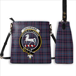 ScotsTee Shop Scottish Cochrane Azure Crest Tartan Bucket Bag Ladies Shoulder Bag Midi