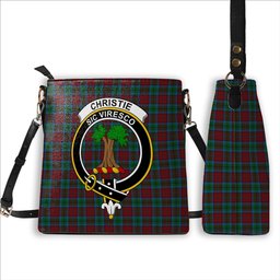 ScotsTee Shop Scottish Christie, Keith & Family Crest Tartan Bucket Bag Ladies Shoulder Bag Midi