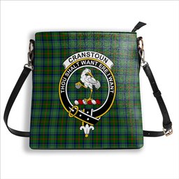 ScotsTee Shop Scottish Cranston Modern Crest Tartan Bucket Bag Ladies Shoulder Bag Midi