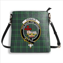 ScotsTee Shop Scottish Donald Lord of the Isles Hunting Modern Crest Tartan Bucket Bag Ladies Shoulder Bag Midi
