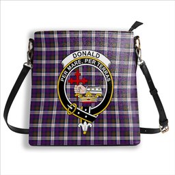 ScotsTee Shop Scottish Donald Dress Modern Crest Tartan Bucket Bag Ladies Shoulder Bag Midi