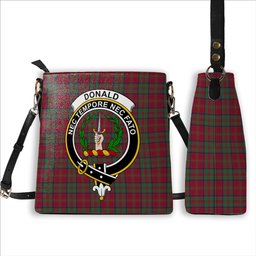 ScotsTee Shop Scottish Donald of Glencoe Modern Crest Tartan Bucket Bag Ladies Shoulder Bag Midi