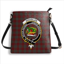 ScotsTee Shop Scottish Douglas Ancient Red Crest Tartan Bucket Bag Ladies Shoulder Bag Midi