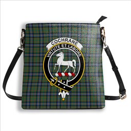 ScotsTee Shop Scottish Cochrane Ancient Crest Tartan Bucket Bag Ladies Shoulder Bag Midi