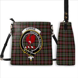 ScotsTee Shop Scottish Currie of Arran Crest Tartan Bucket Bag Ladies Shoulder Bag Midi