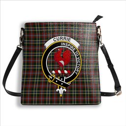 ScotsTee Shop Scottish Currie of Arran Crest Tartan Bucket Bag Ladies Shoulder Bag Midi