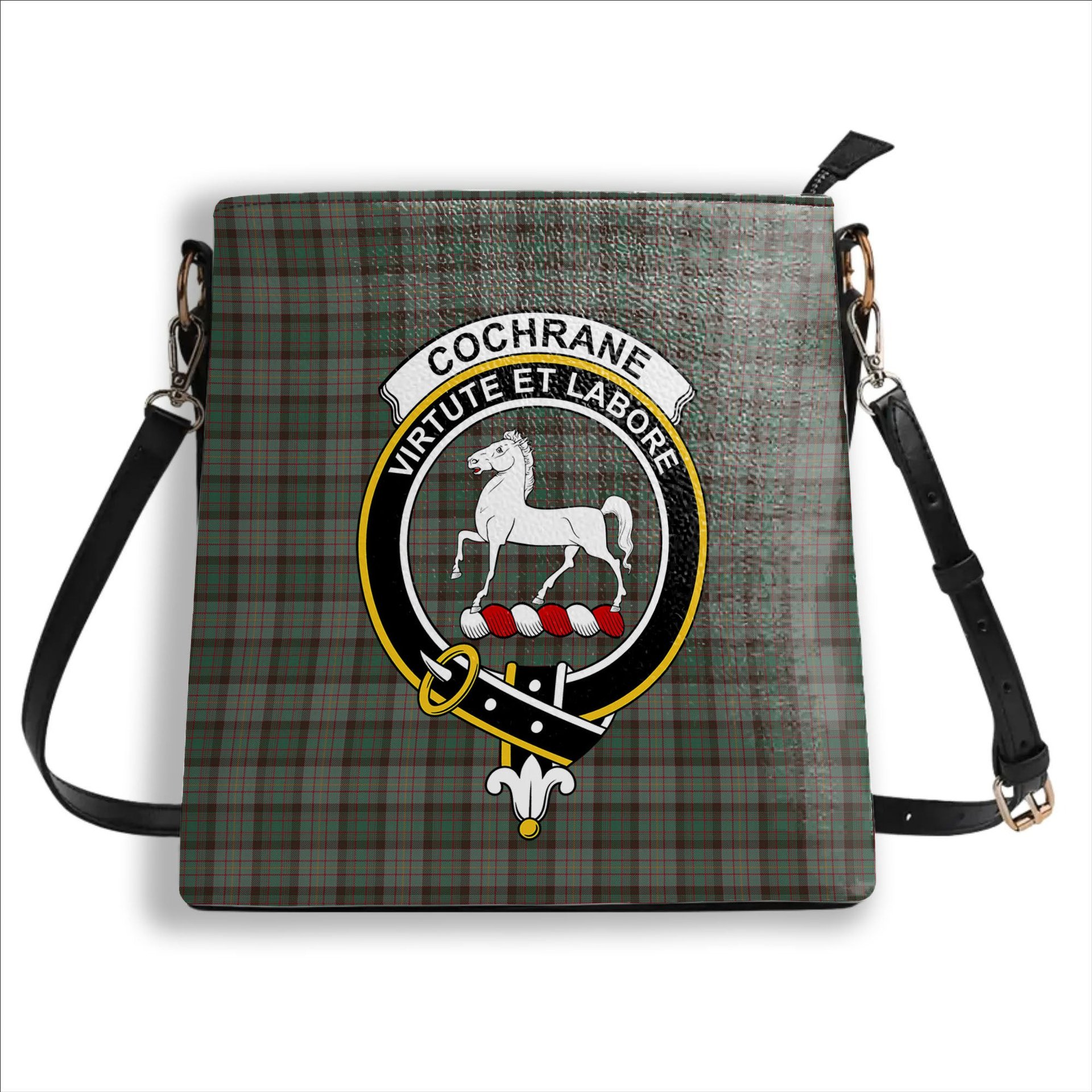 ScotsTee Shop Scottish Cochrane Hunting (1) Crest Tartan Bucket Bag Ladies Shoulder Bag Midi