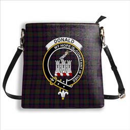 ScotsTee Shop Scottish Donald of Clan Ranald Crest Tartan Bucket Bag Ladies Shoulder Bag Midi