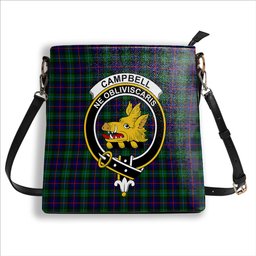 ScotsTee Shop Scottish Campbel of Cawdor Modern Crest Tartan Bucket Bag Ladies Shoulder Bag Midi