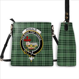 ScotsTee Shop Scottish Donald Lord of the Isles Hunting Crest Tartan Bucket Bag Ladies Shoulder Bag Midi