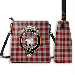 ScotsTee Shop Scottish Cunningham Dress Crest Tartan Bucket Bag Ladies Shoulder Bag Midi
