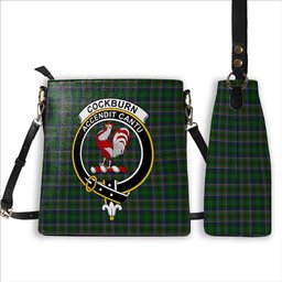 ScotsTee Shop Scottish Cockburn Crest Tartan Bucket Bag Ladies Shoulder Bag Midi