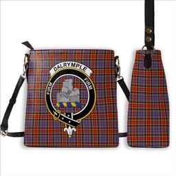 ScotsTee Shop Scottish Dalrymple Orginal Crest Tartan Bucket Bag Ladies Shoulder Bag Midi