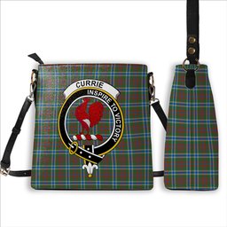 ScotsTee Shop Scottish Currie of Arran Modern Clan Crest Tartan Bucket Bag Ladies Shoulder Bag Midi