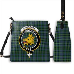ScotsTee Shop Scottish Campbell of Argyll 1815 Ancient 2 Crest Tartan Bucket Bag Ladies Shoulder Bag Midi