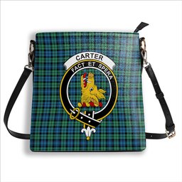 ScotsTee Shop Scottish Carter Crest Tartan Bucket Bag Ladies Shoulder Bag Midi
