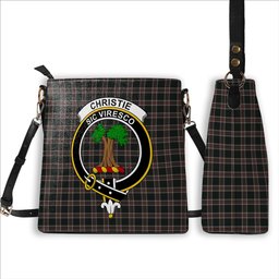 ScotsTee Shop Scottish Christie (London) Hunting Crest Tartan Bucket Bag Ladies Shoulder Bag Midi