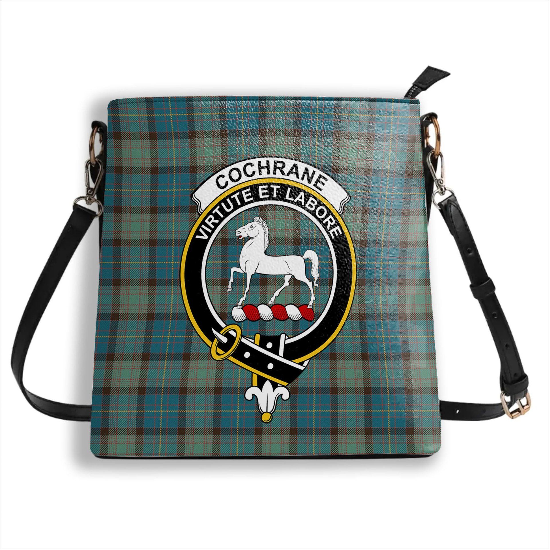 ScotsTee Shop Scottish Cochrane Hunting Ancient Crest Tartan Bucket Bag Ladies Shoulder Bag Midi