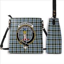 ScotsTee Shop Scottish Henderson Dress Crest Tartan Bucket Bag Ladies Shoulder Bag Midi