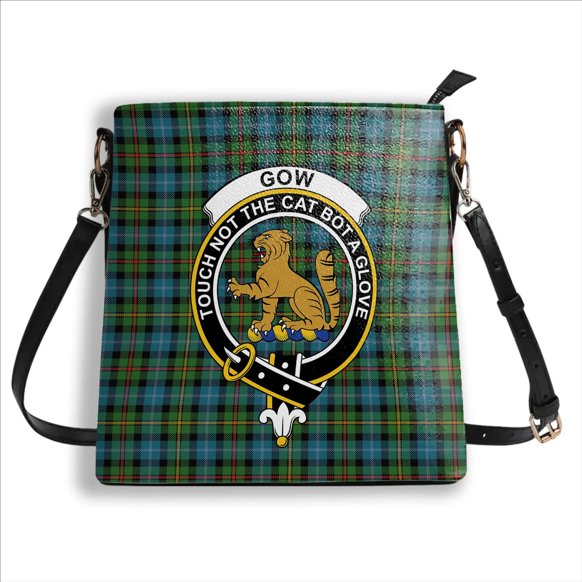 ScotsTee Shop Scottish Gow Hunting Ancient Crest Tartan Bucket Bag Ladies Shoulder Bag Midi