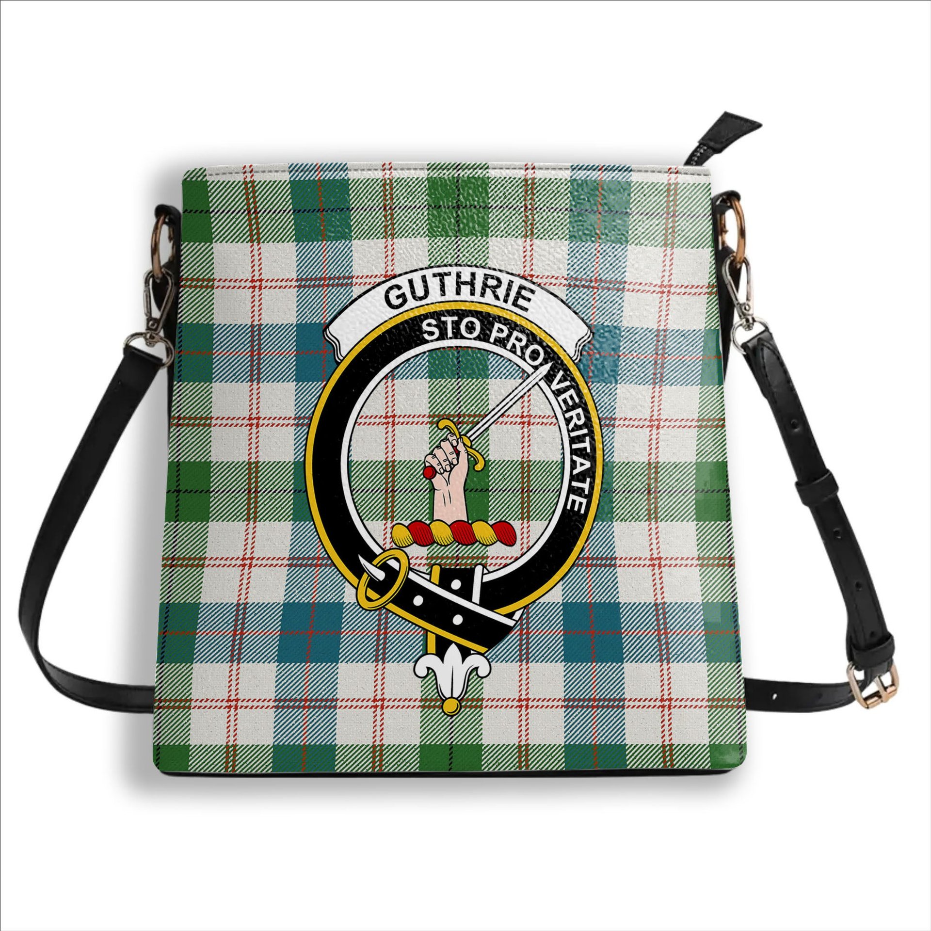 ScotsTee Shop Scottish Guthrie Dress Ancient Crest Tartan Bucket Bag Ladies Shoulder Bag Midi