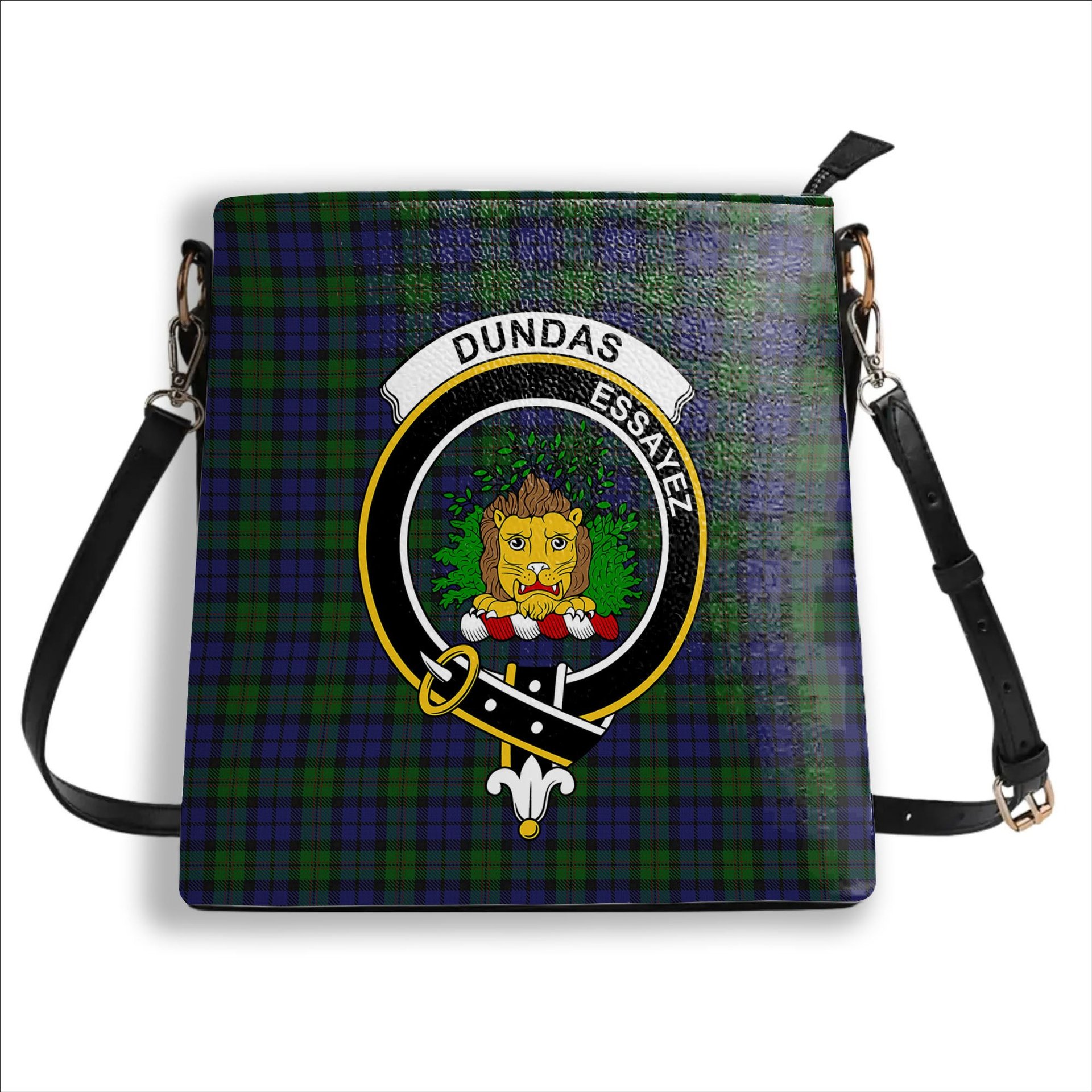 ScotsTee Shop Scottish Dundas Crest Tartan Bucket Bag Ladies Shoulder Bag Midi